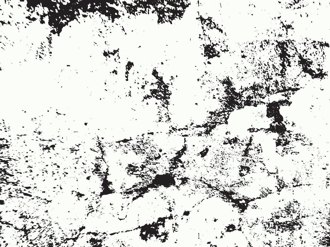 Abstract textured background with irregular black shapes and splatters on a white surface silhouette vector