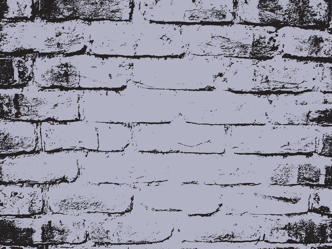 Textured rustic brick wall with jagged edges and subtle imperfections in a monochromatic silhouette style vector