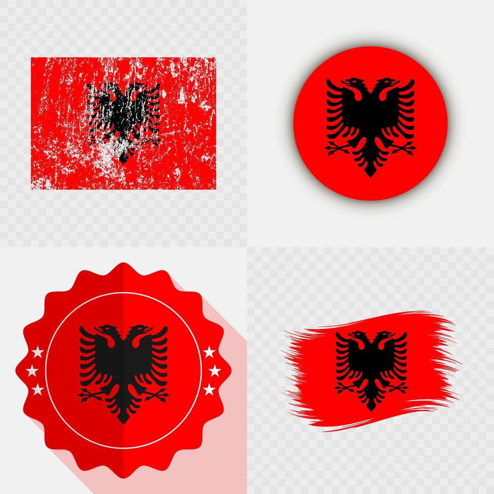 Albanian flag graphics and icons vector