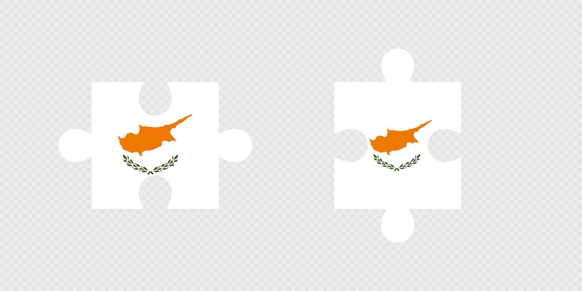 Cyprus puzzle piece illustration vector