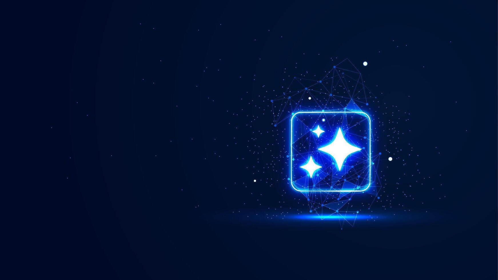 Futuristic magic sparkle vector
