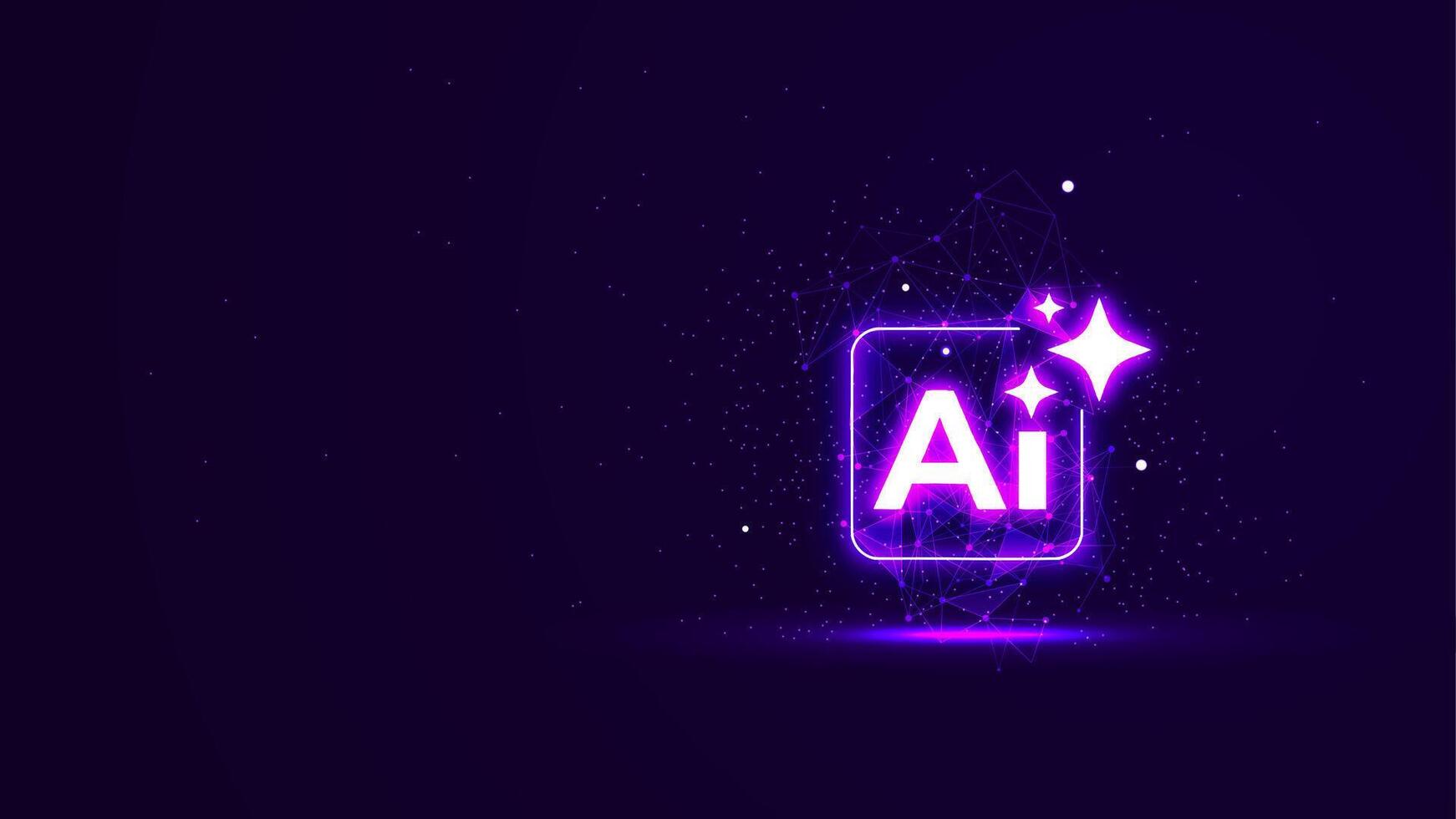 Futuristic virtual AI Assistant vector