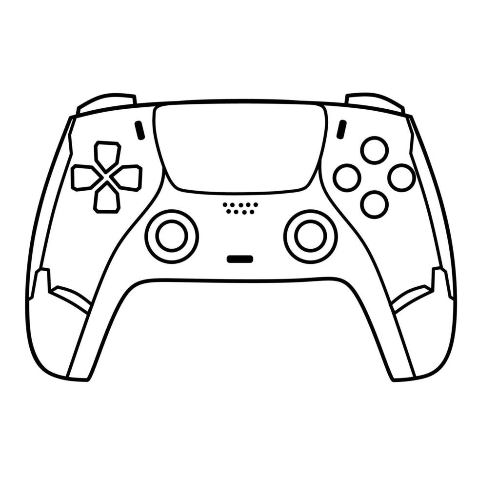 Modern Game Controller Outline Icon vector