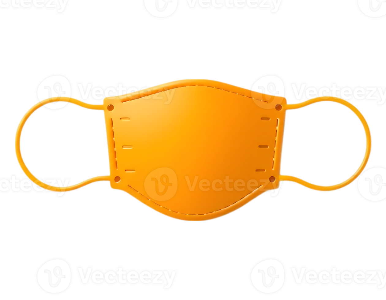 Orange 3D Cartoon Protective Face Mask png