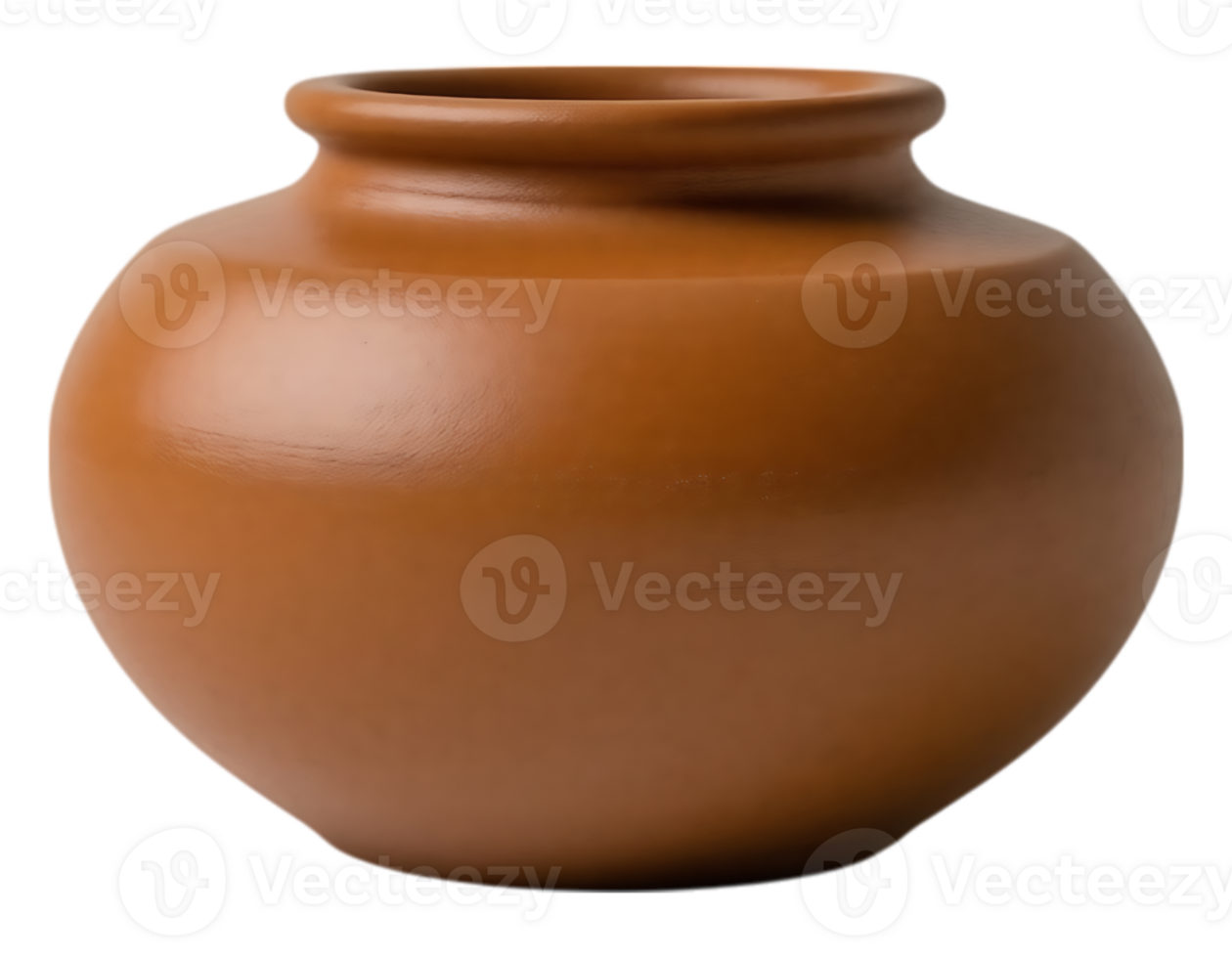 Earthenware Pot A round terracotta vessel perfect for storage or display png