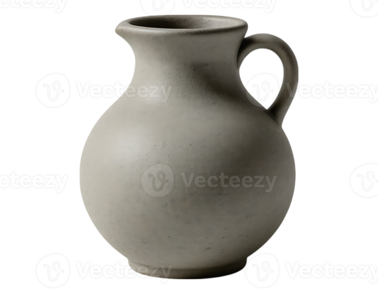 Grey Ceramic Pitcher with Handle png