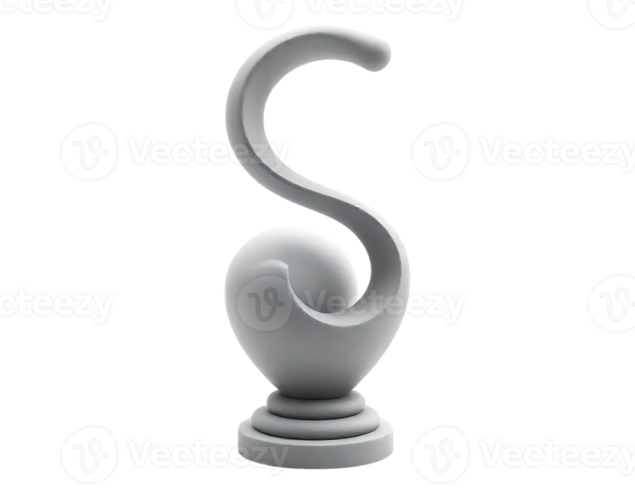 Abstract Sculpture in Monochrome png
