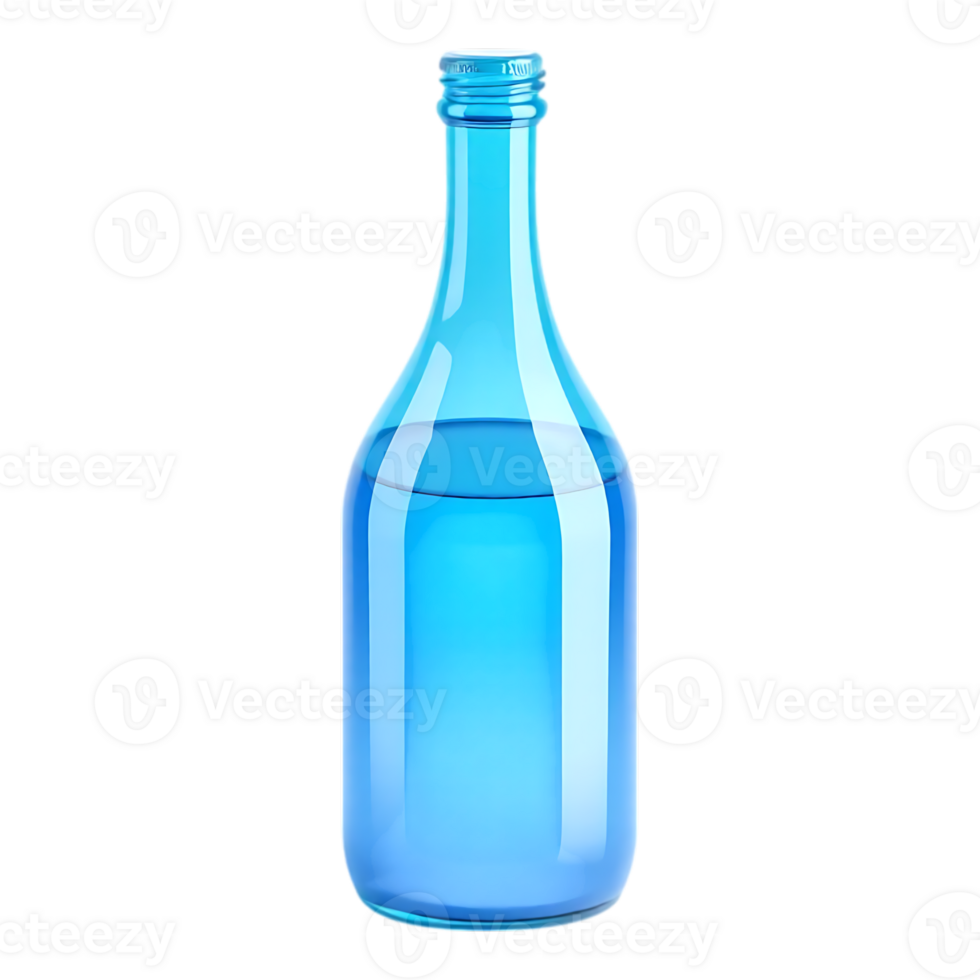 Glass Bottle Filled with Water png