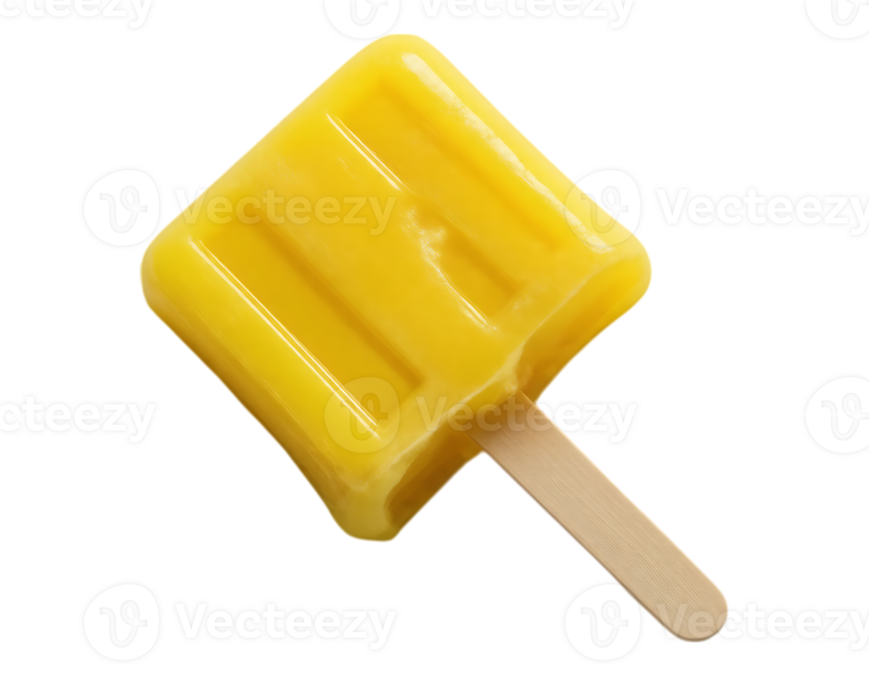 Yellow Popsicle on Stick png