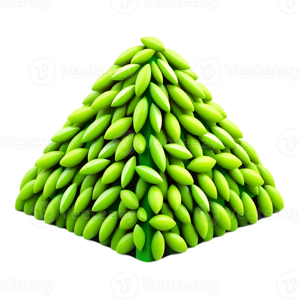 Isometric Tree with Lush Green Foliage png