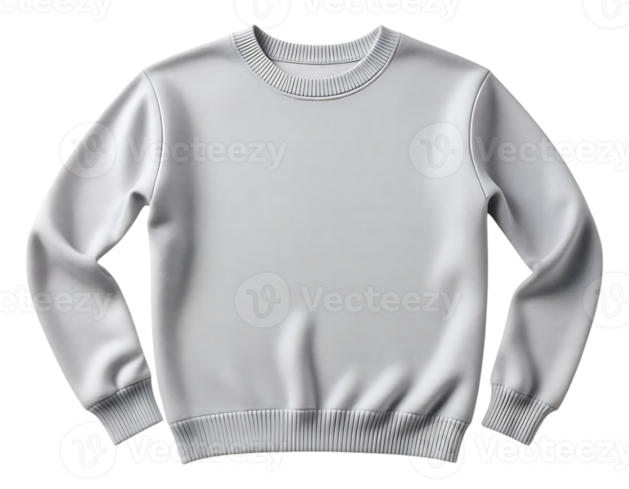 White Crewneck Sweatshirt Isolated on Transparent Background png