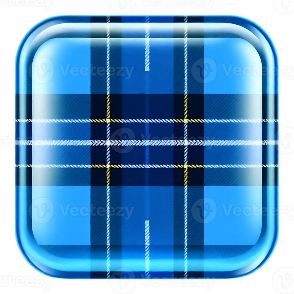 Glossy Blue Plaid Square Icon png
