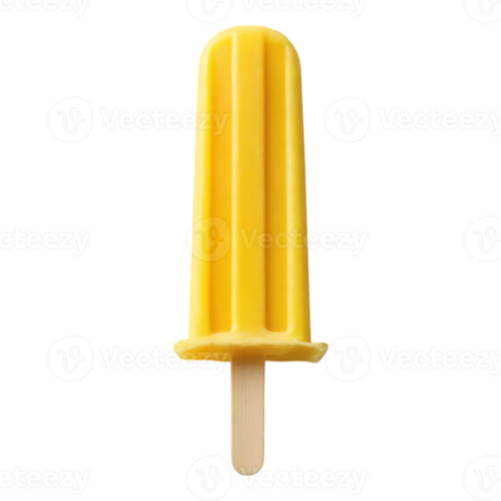 Refreshing Yellow Popsicle on a Stick png