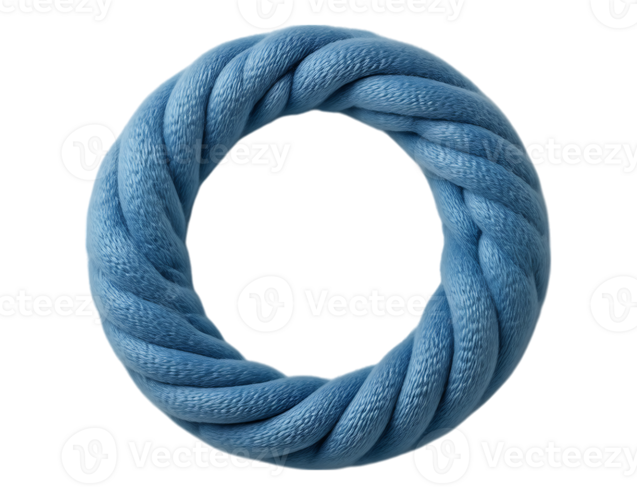 Blue Twisted Rope Ring - Isolated on Transparent Background png