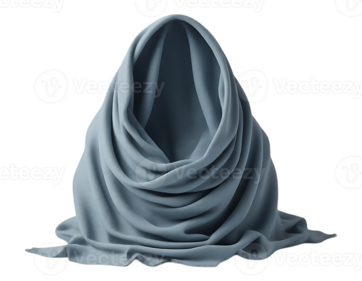 Elegant draped fabric resembling a draped hood with a transparent backdrop. png