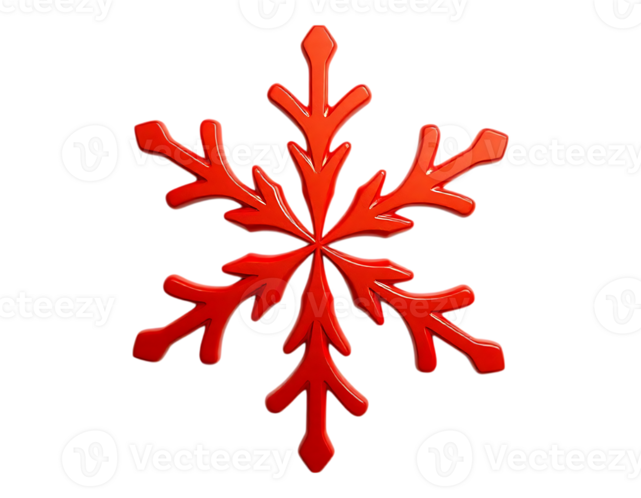 Red Snowflake Ornament png
