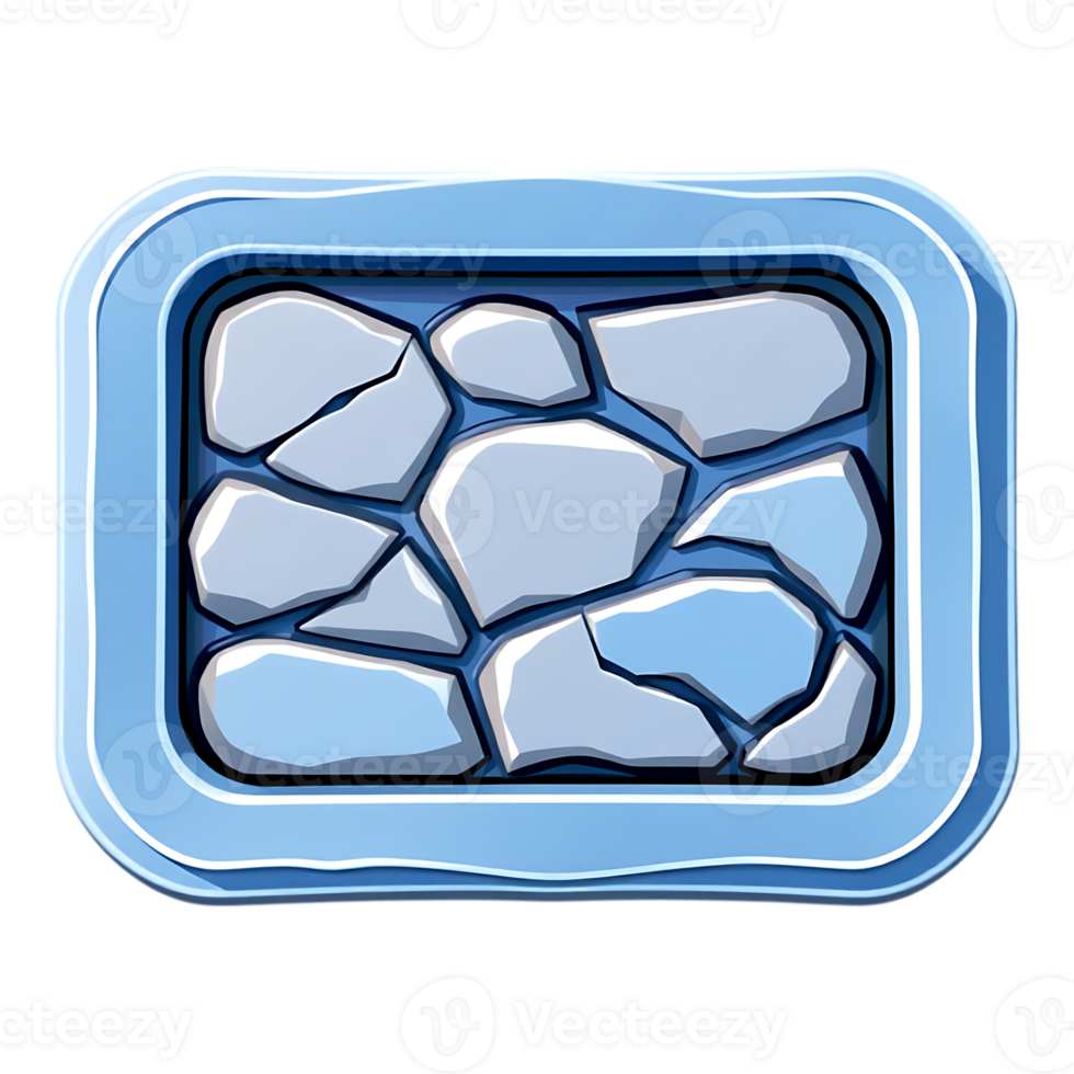 Stone Wall Icon in a Blue Frame png