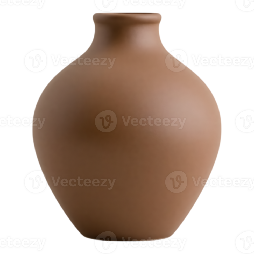Earthenware Vase on Transparent Background png