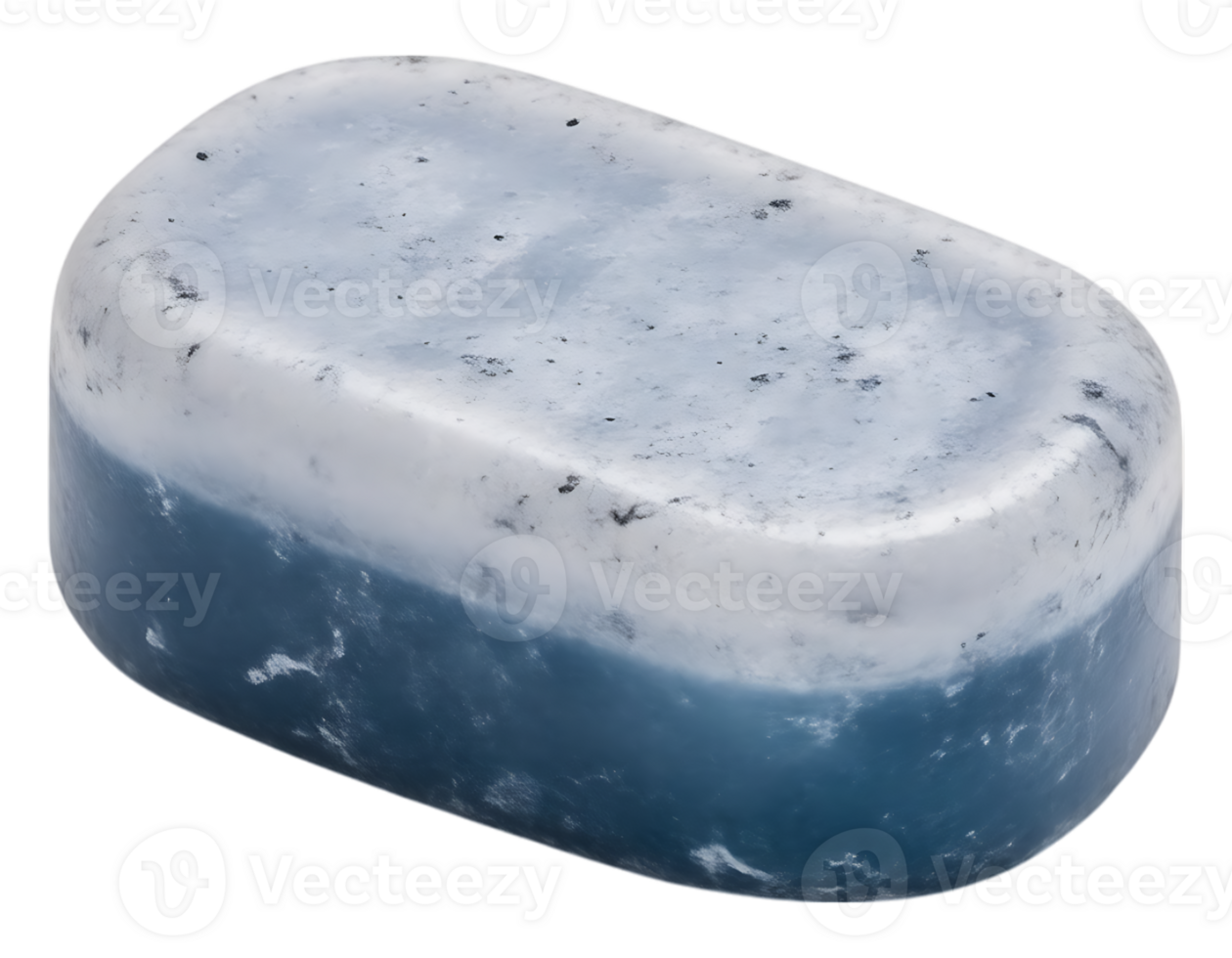 Artisanal Soap Bar with Blue and White Layers png