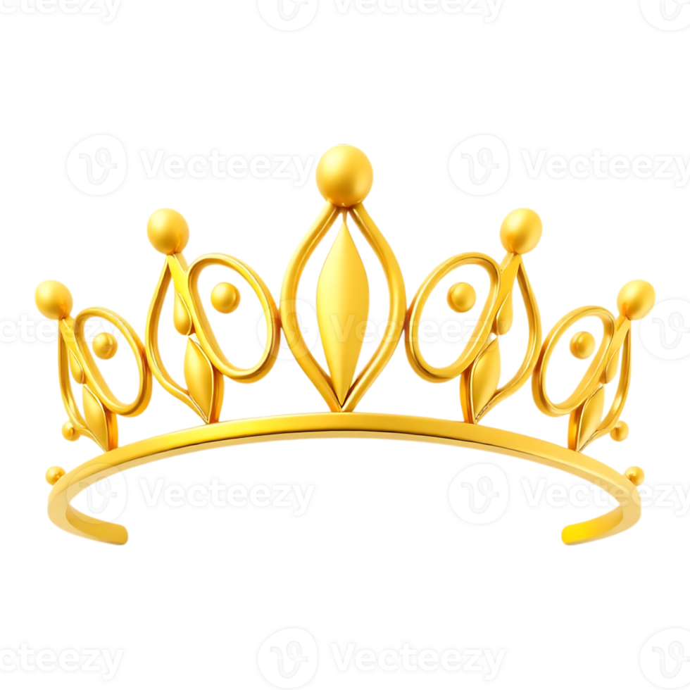 Golden Royal Crown Regal Ornament for Celebrations and Special Events png