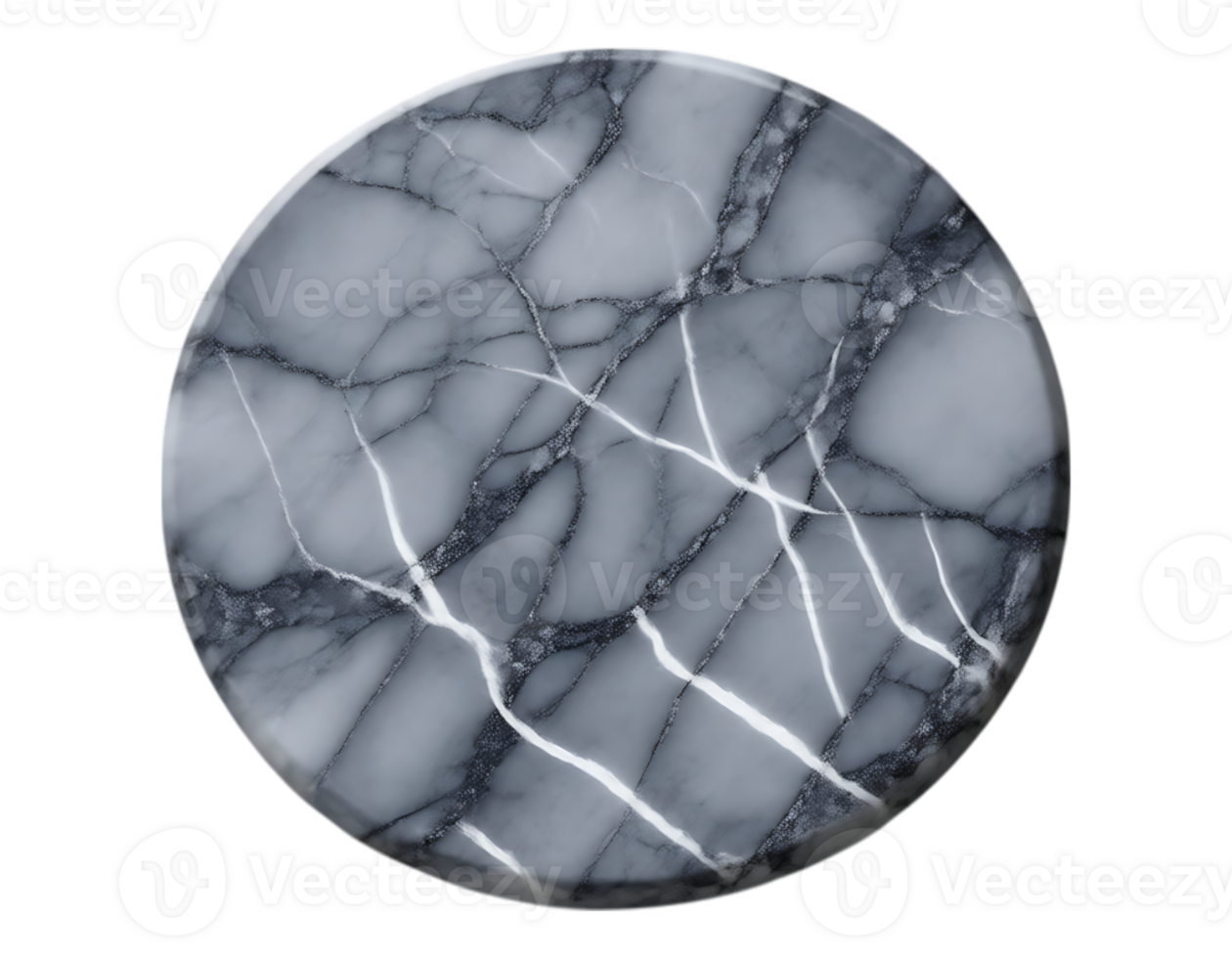 Circular Marble Slab with Veins png