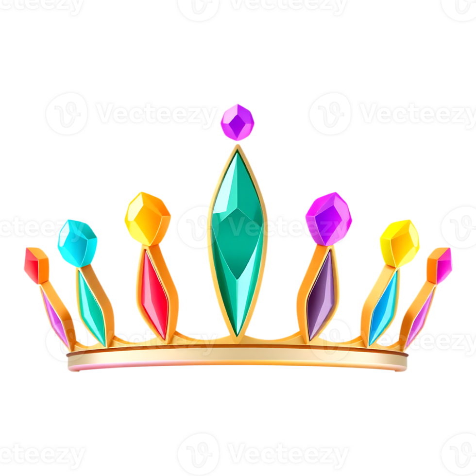 Jeweled Crown A Regal Emblem of Opulence and Authority png