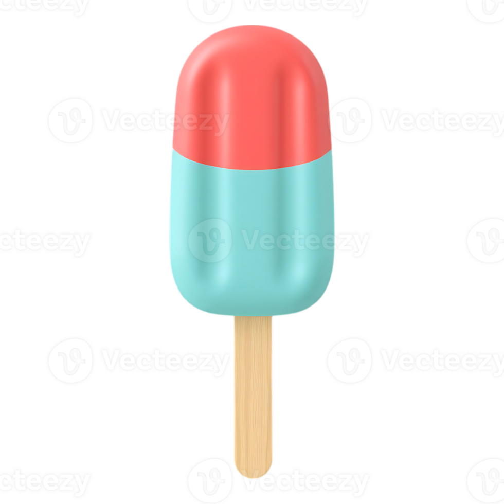 Colorful Popsicle on a Stick Delicious Frozen Treat png