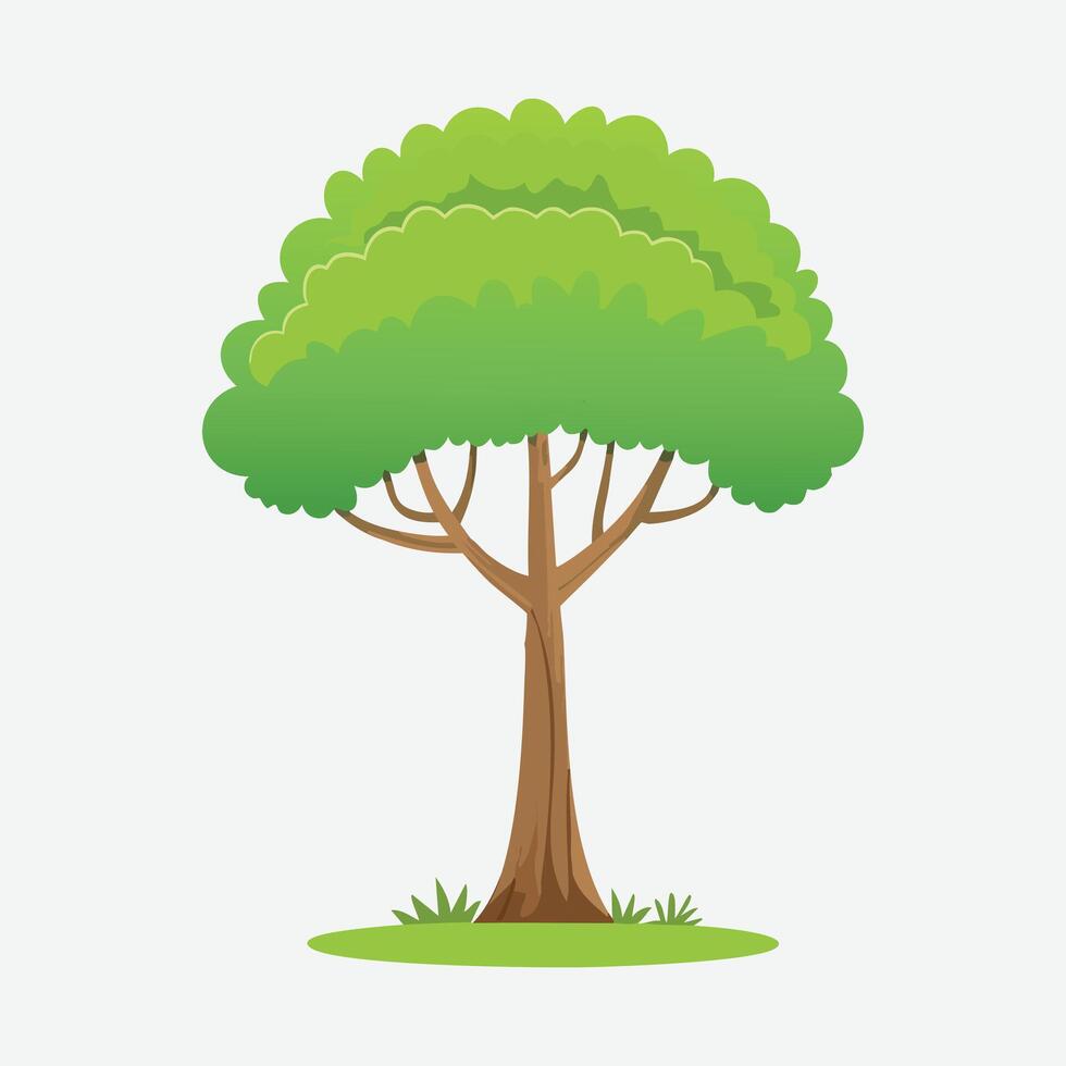 green tree element. fertile forest vector