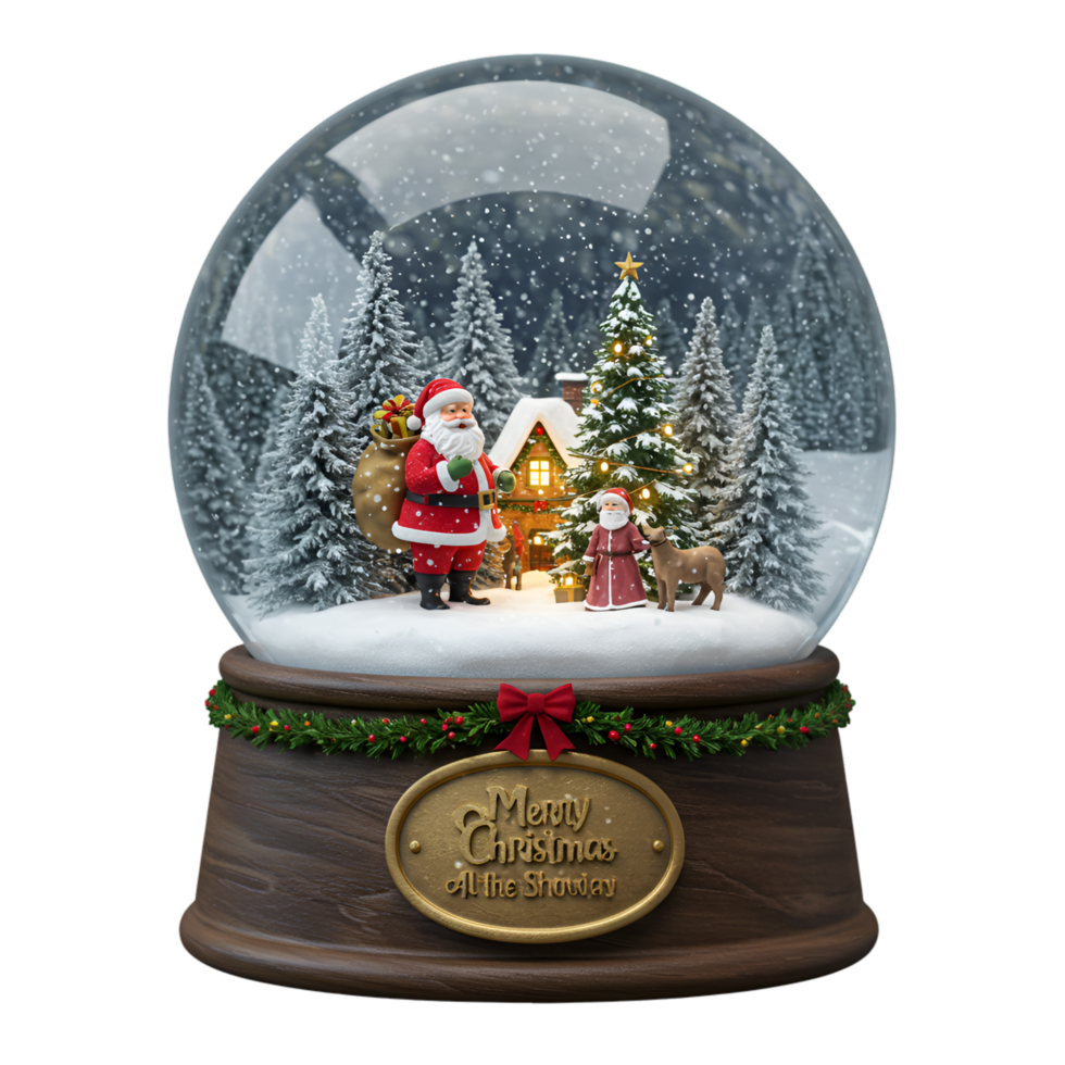 Gray Snow Globe Winter Decoration png