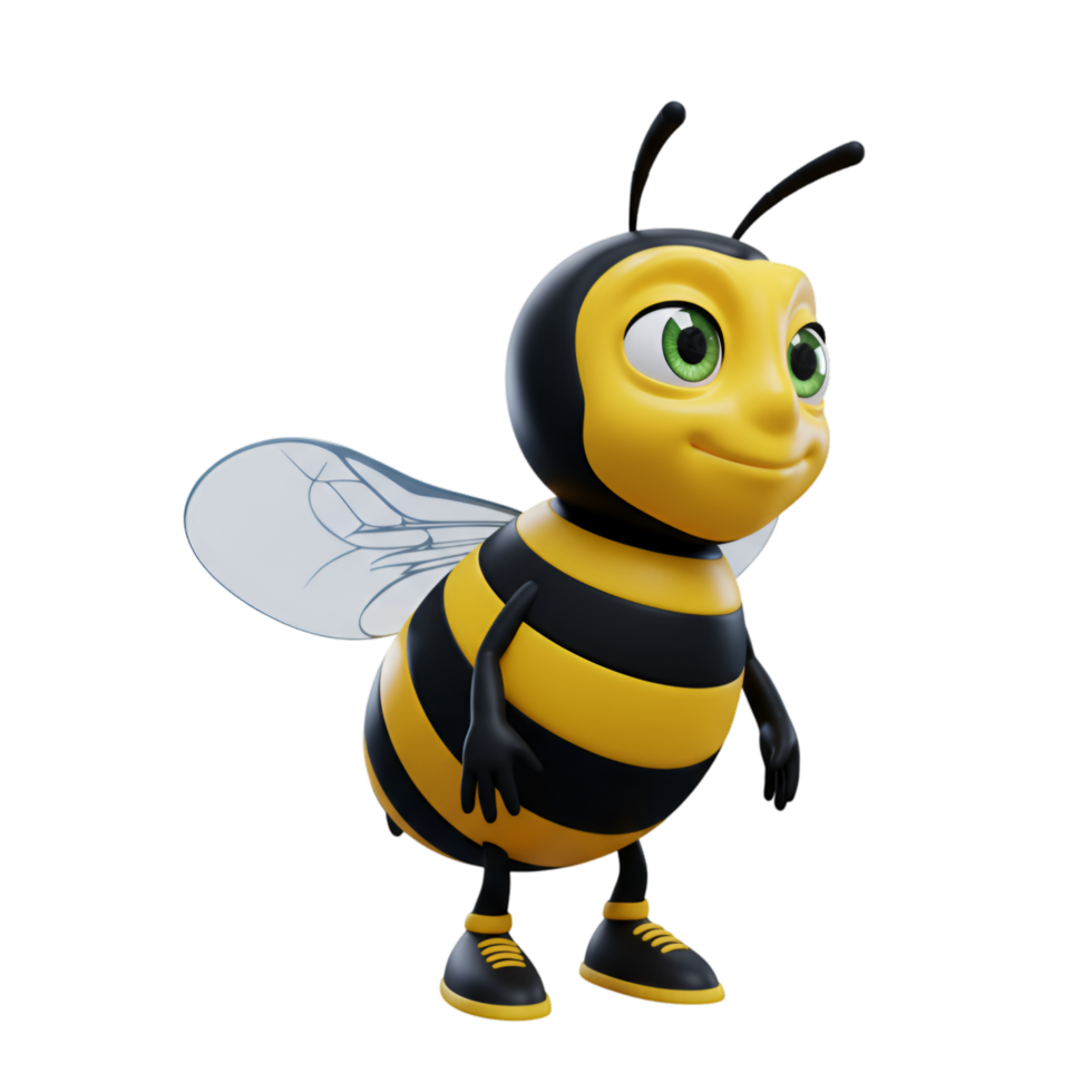 Yellow Bee Insect Flying Buzzing png