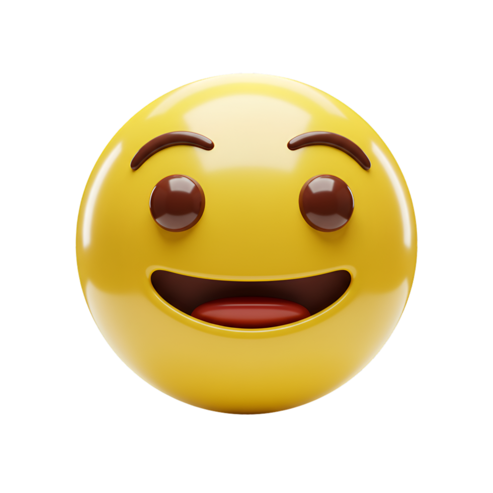 Yellow Happy Emoji Face Expression png