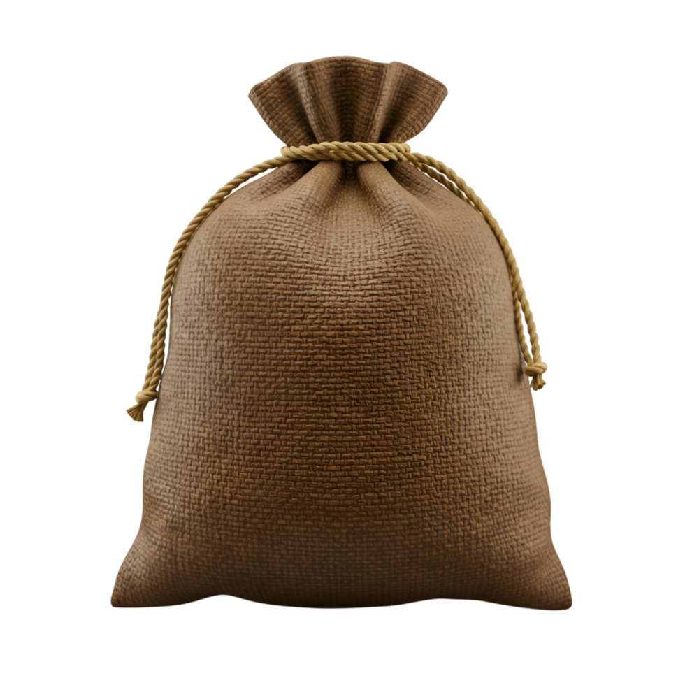 Brown Burlap Sack Money Bag png