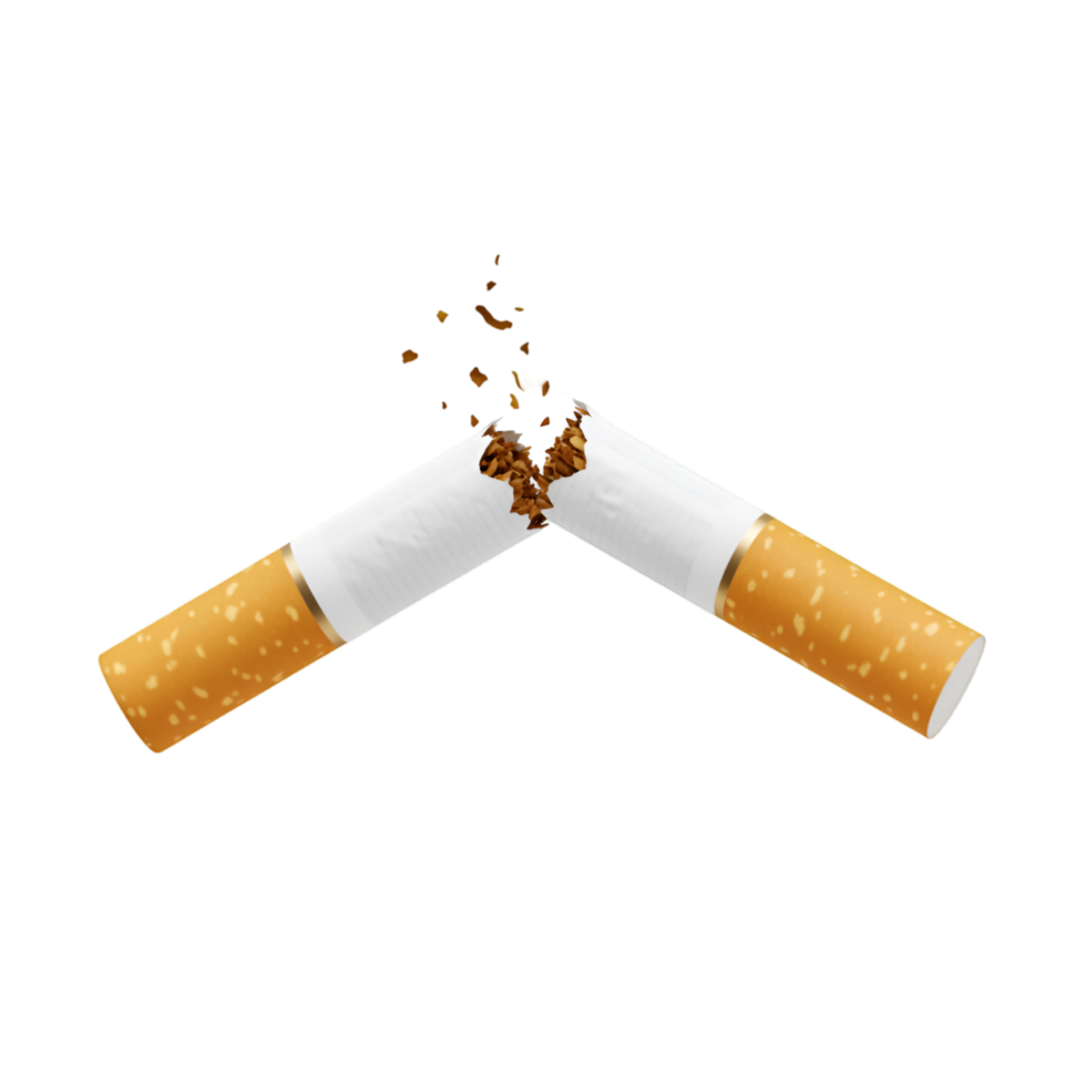 Broken Cigarette Anti Smoking Health Campaign png