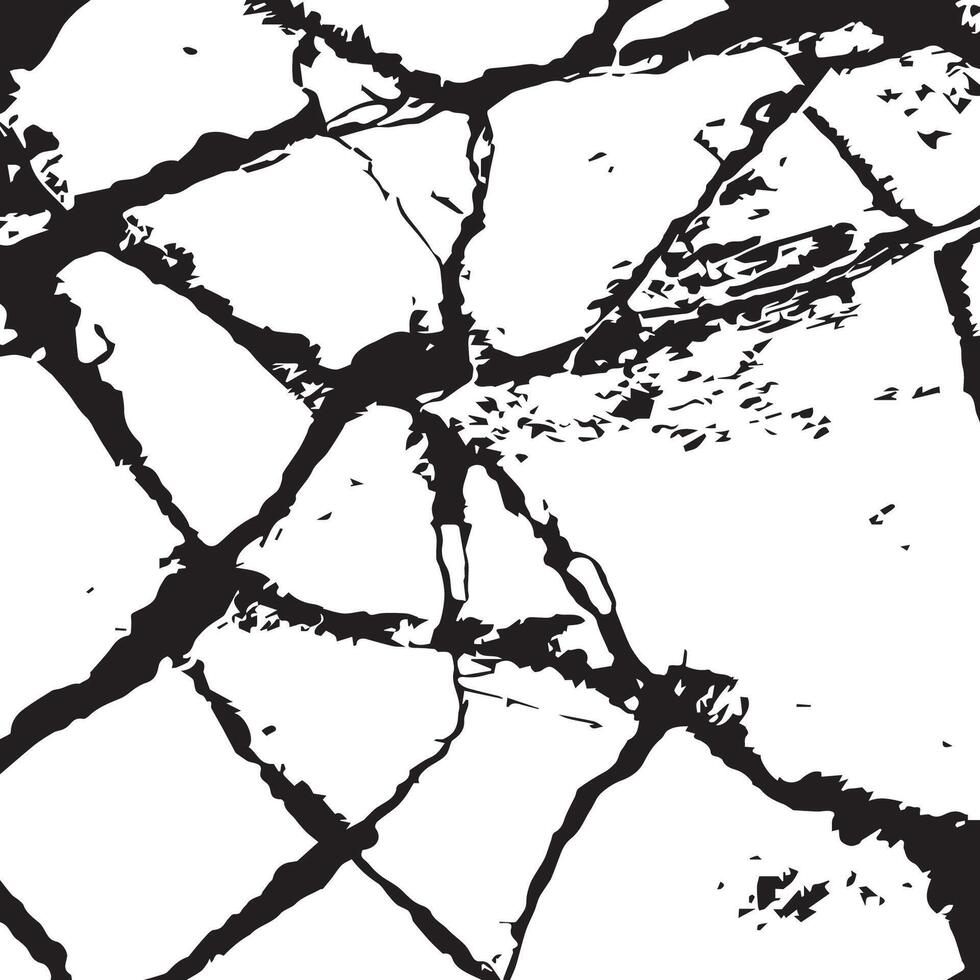 Black Crack and Broken Line on White Background design vector