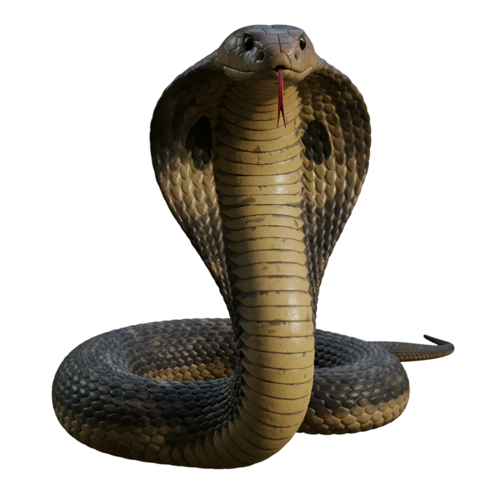 Cobra Snake Dangerous Reptile Venomous Golden Hood png