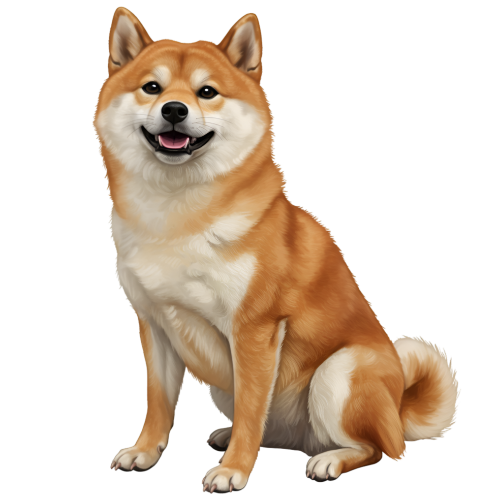 Golden retriever dog sitting with friendly happy facial expression png