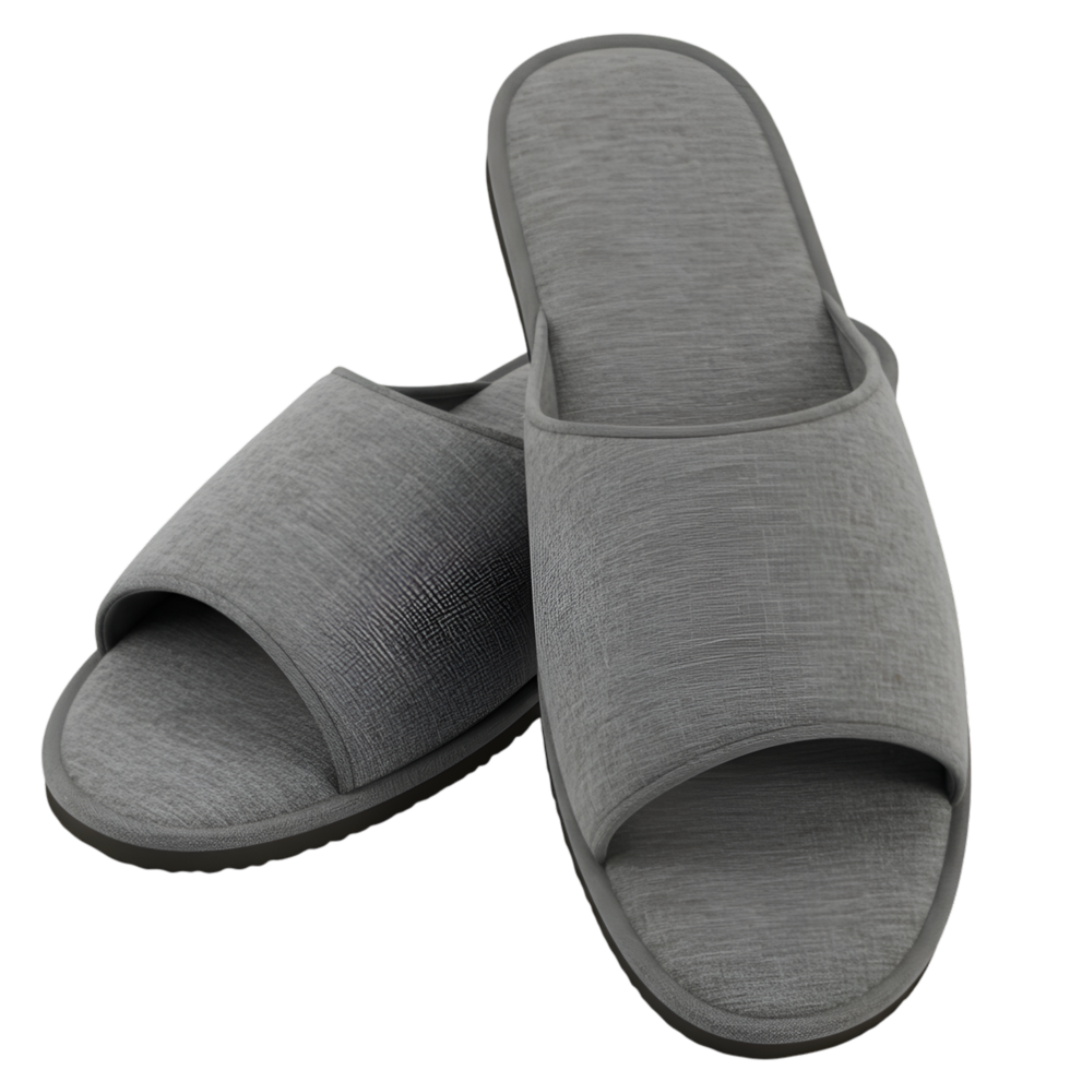 White comfortable slippers with soft material for indoor wear png