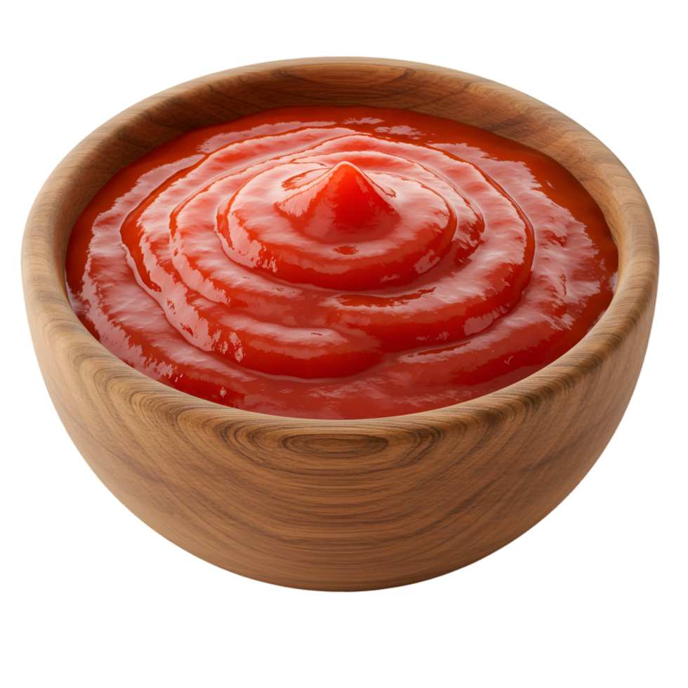 Wooden bowl containing smooth pink rose colored creamy substance png