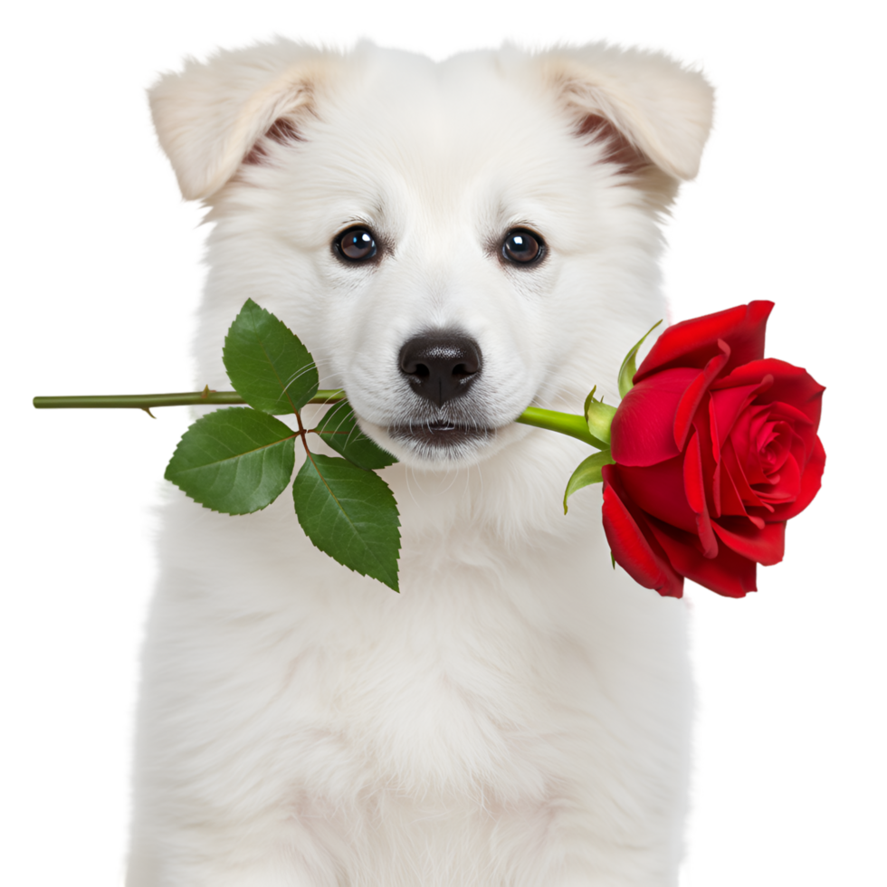 White rose with red rose arranged together in bouquet png