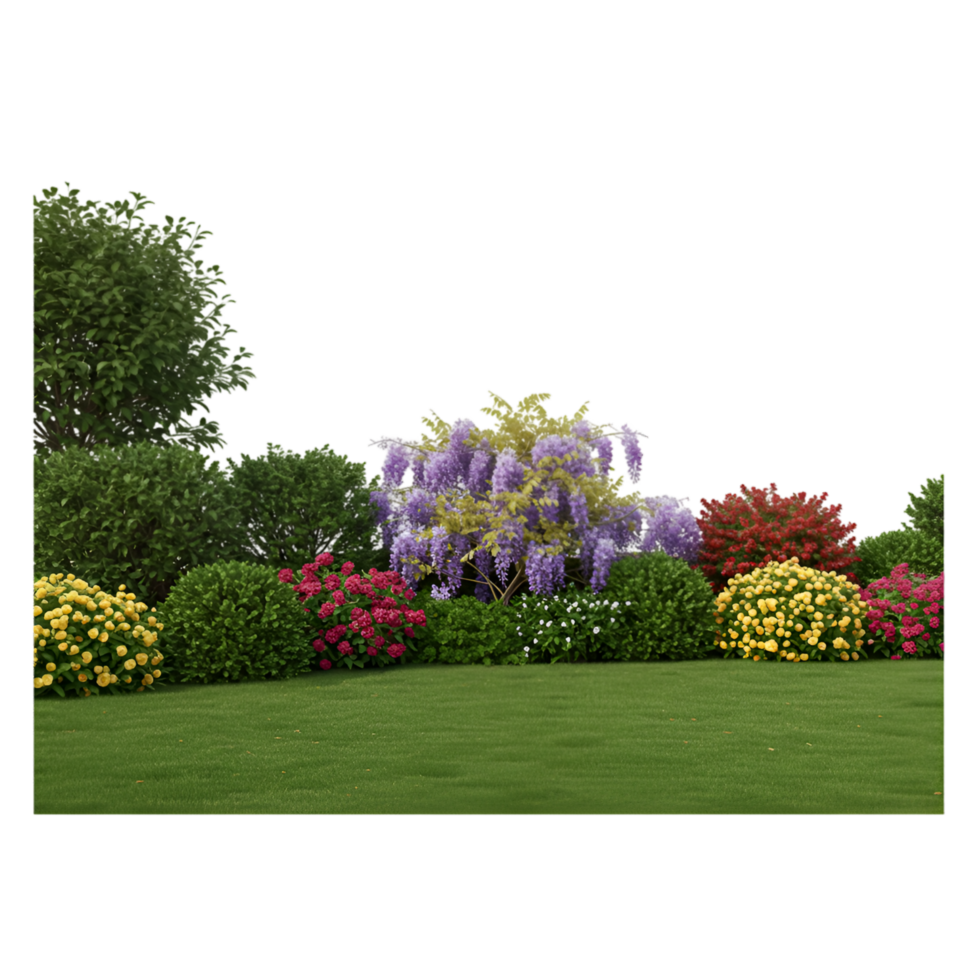 Green grassy landscape with trees visible in background area png