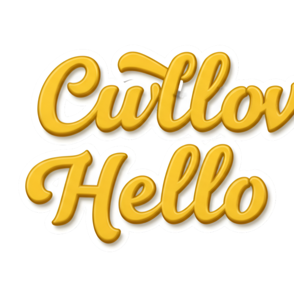 Golden yellow text logo reading follow us on social png