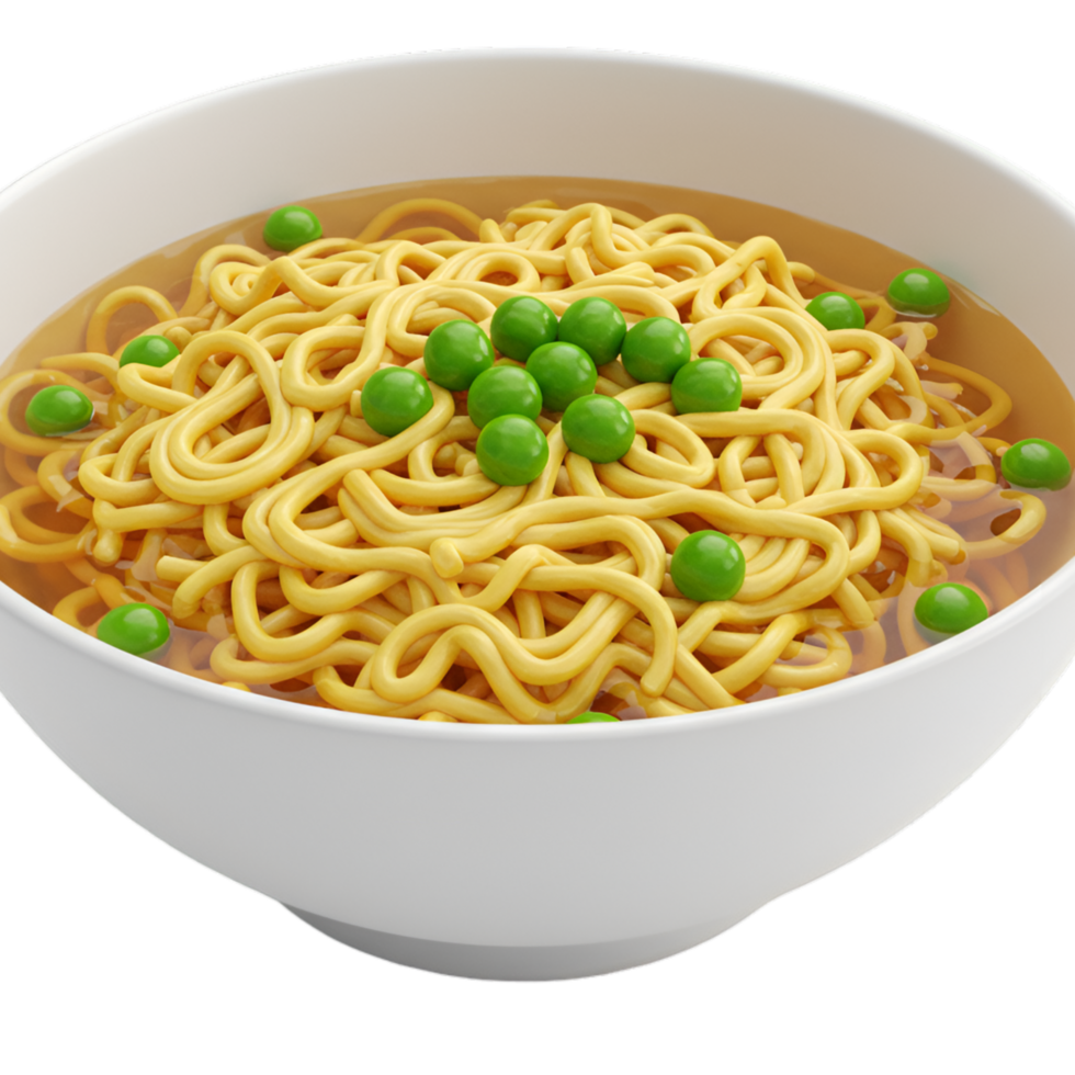 Bowl of yellow soup with herbs and green garnish png