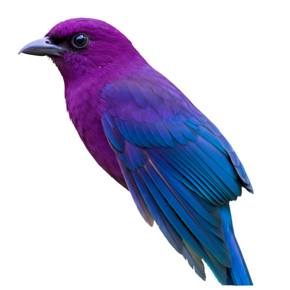 Purple hummingbird with wings spread in graceful flight png