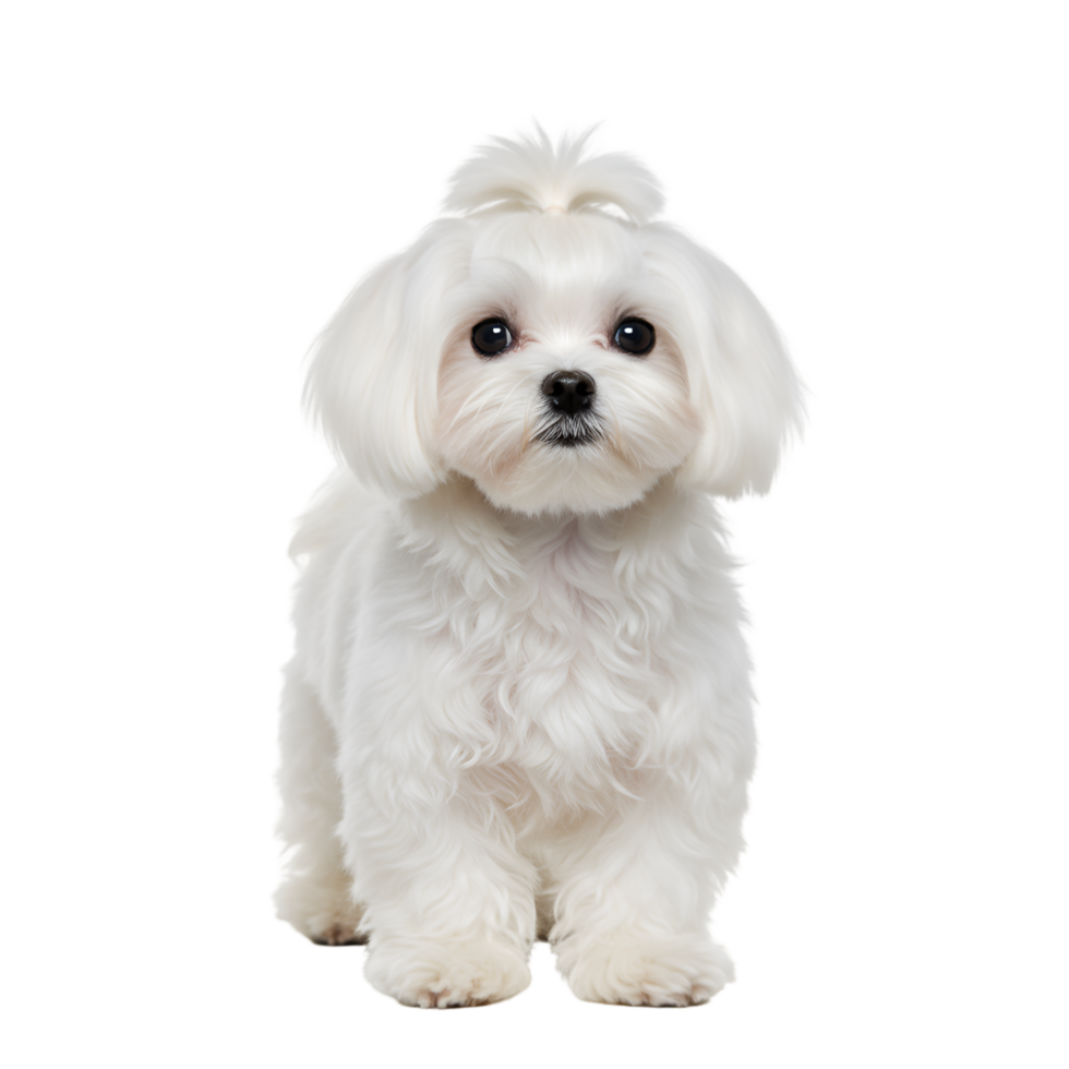 White fluffy puppy with soft fur and cute appearance png