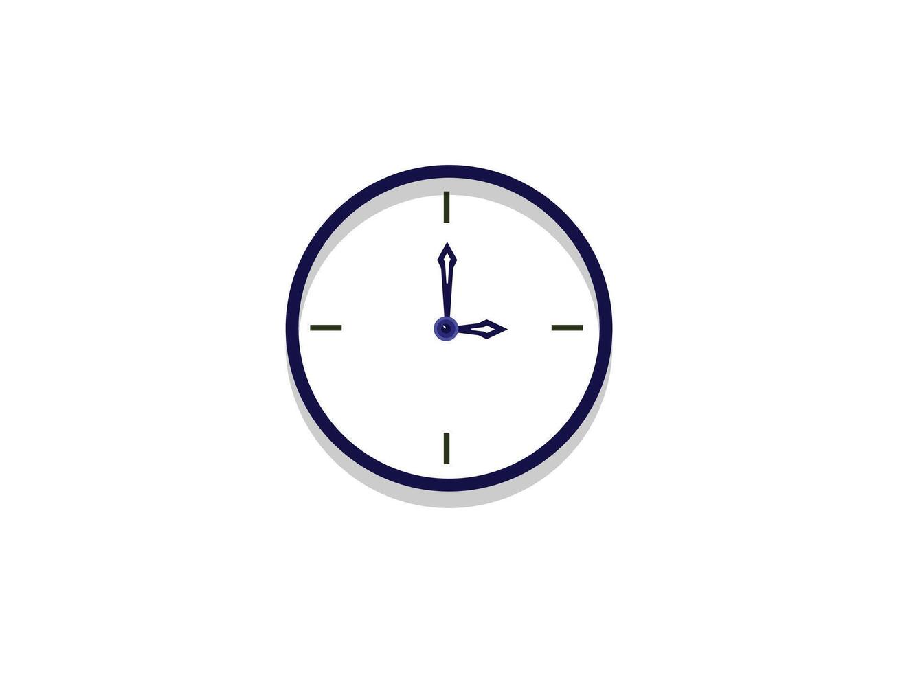 Time Flat Design Education Icon with Side Shadow vector