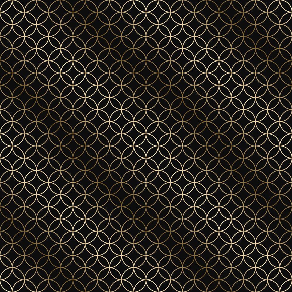 golden seamless ornamental luxury geometric pattern. Outline art deco rich design.Repeatable elegant royal background. Symmetry endless print vector