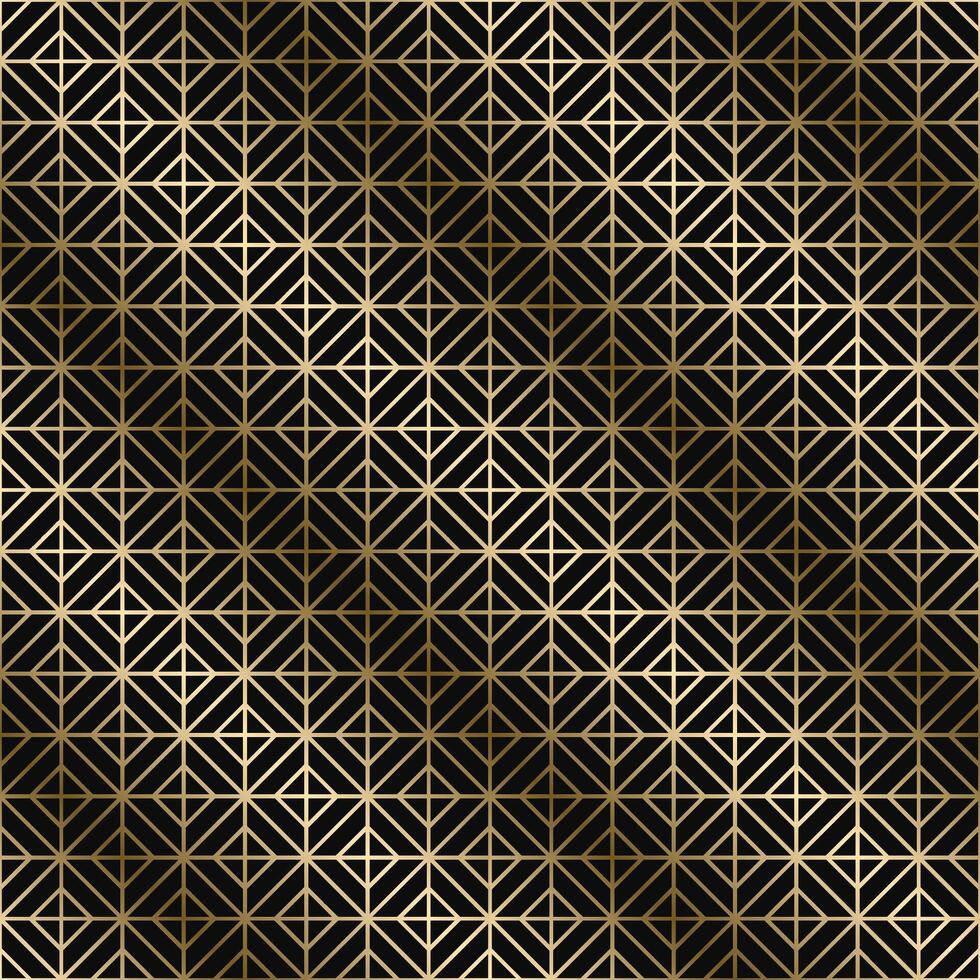 golden seamless ornamental luxury geometric pattern. outline art deco rich design. Repeatable elegant royal background. Symmetry endless print vector