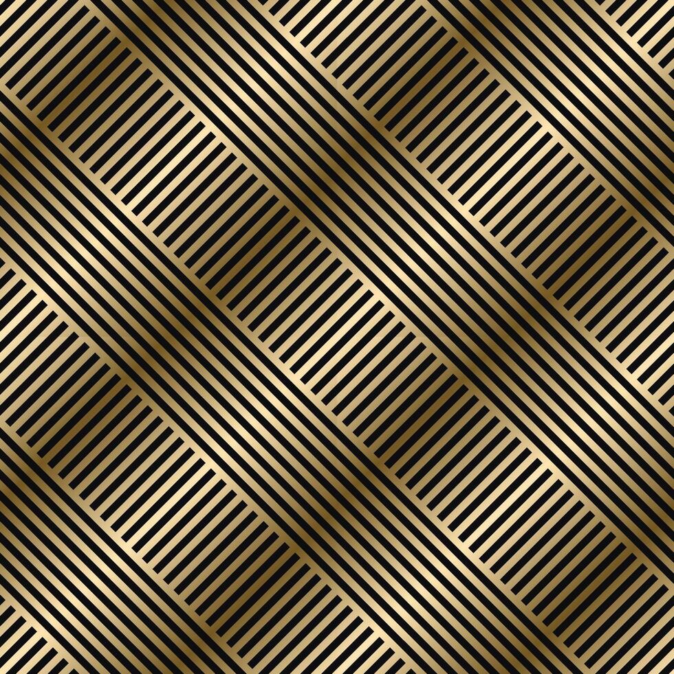seamless luxury striped geometric pattern. Gold royal design. Repeatable ornament elegant golden weave background with lines. Symmetry endless vintage print vector