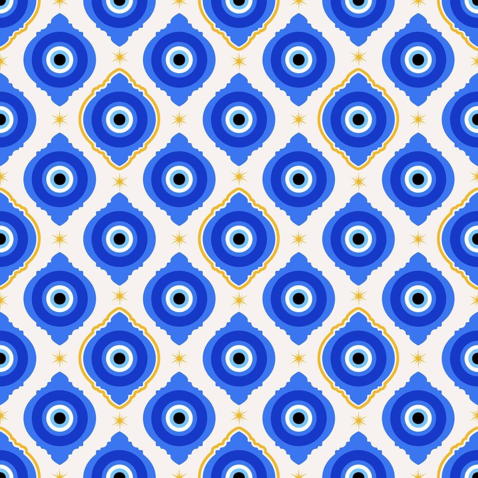 Blue and yellow decorative pattern design vector