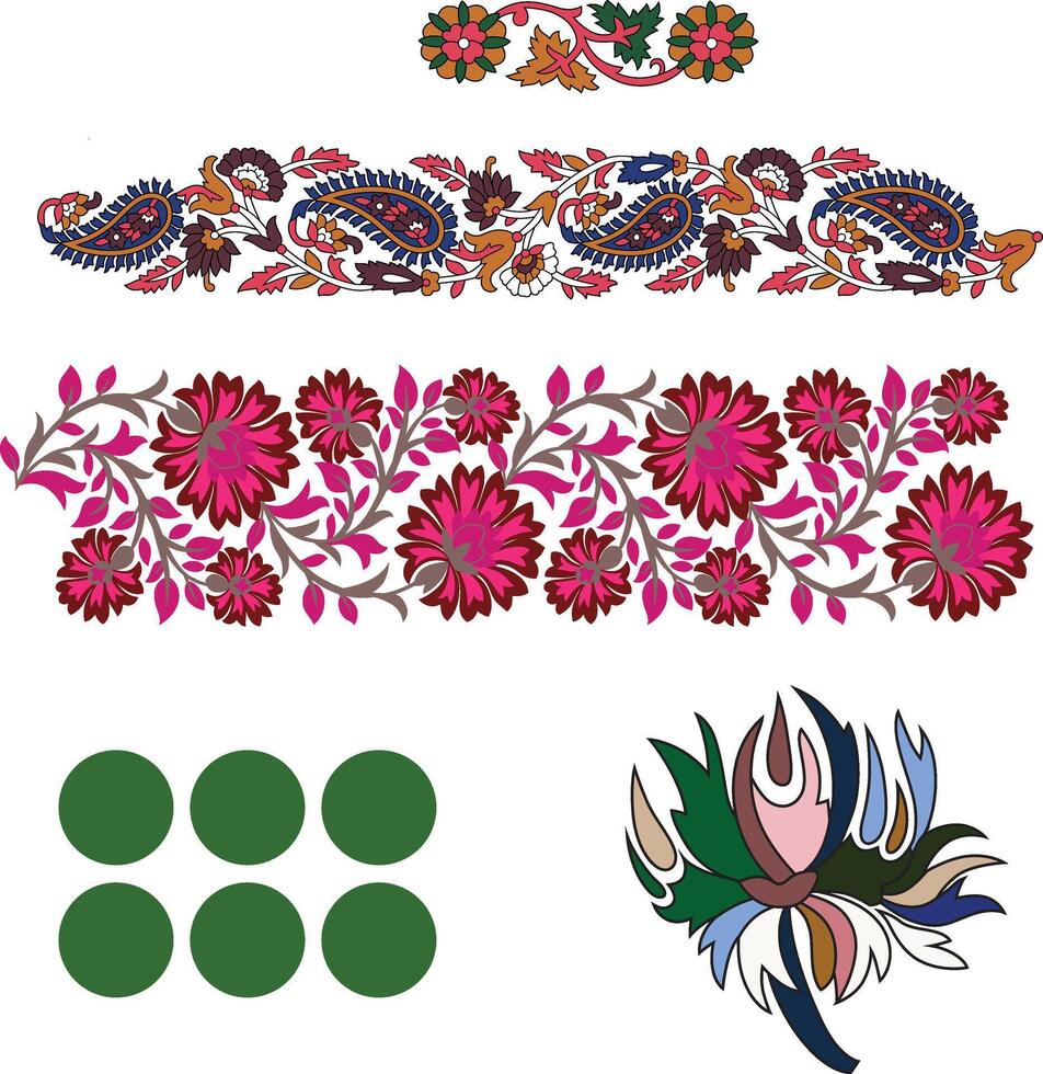 illustration of a beautiful floral Beautiful digital textile seamless floral abstract all over patterns vector